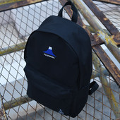 Rucsac sport pentru bărbați de culoare neagră cu broderie