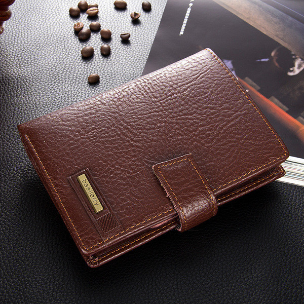 Мъжки стилен портфейл от еко кожа в два цвята