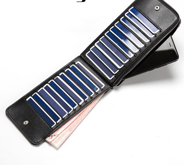 Нов модел мъжки портфейл от еко кожа в черен цвят