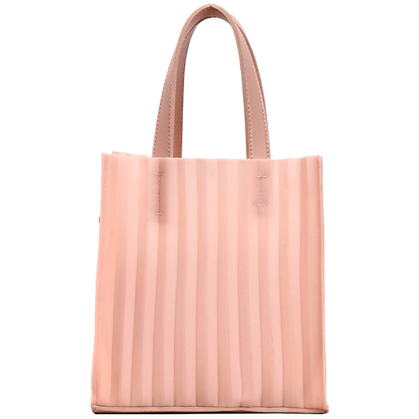 Модерна дамска чанта от ако кожа с къса и дълга дръжка в няколко цвята 