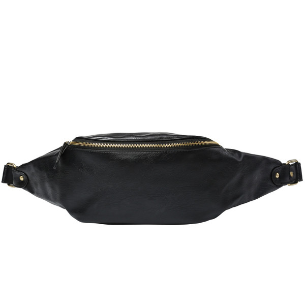 Актуална мъжка чанта от еко кожа в черен и кафяв цвят