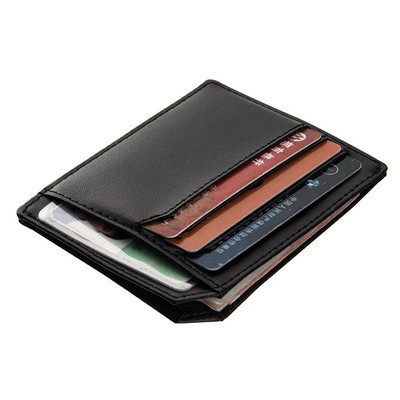 Елегантен мъжки портфейл от еко кожа в черен и кафяв цвят