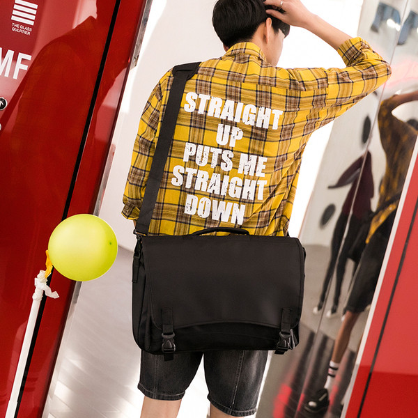 Модерна мъжка чанта с къса и дълга дръжка в два цвята