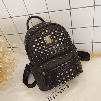 Rucsac de dama din piele ecologica cu decor metalic