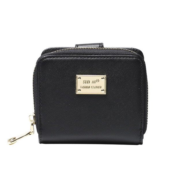 Модерен мъжки портфейл от еко кожа в черен цвят