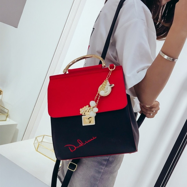 Дамска елегантна раница с аксесоар в няколко цвята