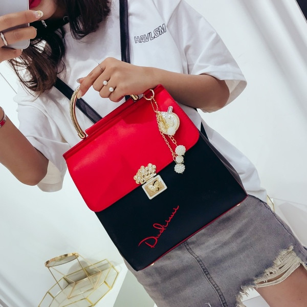 Дамска елегантна раница с аксесоар в няколко цвята