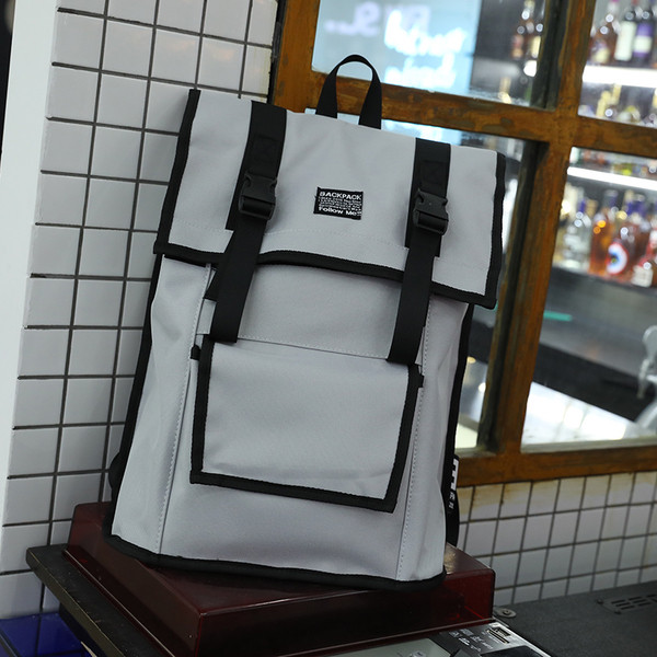 Мъжка стилна раница в два цвята с преден джоб