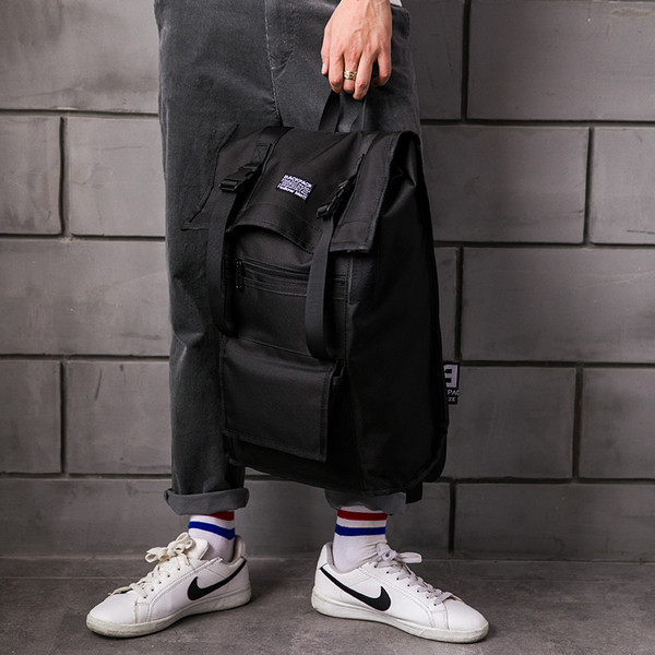 Мъжка стилна раница в два цвята с преден джоб