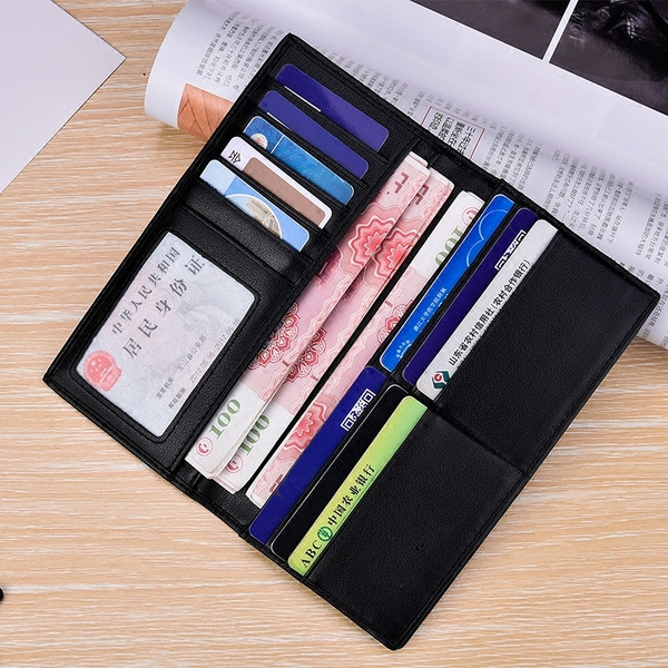 Актуален мъжки портфейл с щампа в черен цвят