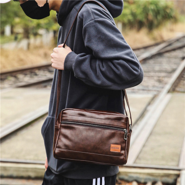 Мъжка ежедневна чанта от еко кожа в три цвята