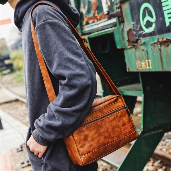 Мъжка ежедневна чанта от еко кожа в три цвята