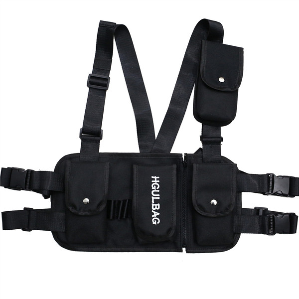 Ανδρική τσάντα με τσέπες και επιγραφή σε τέσσερα χρώματα