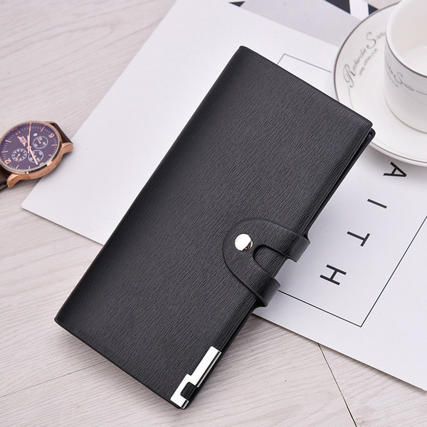 Κομψό ανδρικό πορτοφόλι με μεταλλικά στοιχεία σε τρία χρώματα