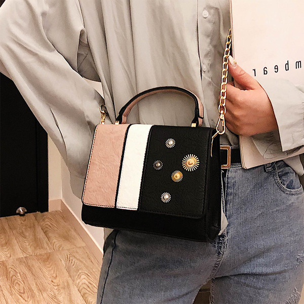 Μοντέρνα δερμάτινη τσάντα κυρίες με μακρύ και κοντό χερούλι σε τρία χρώματα