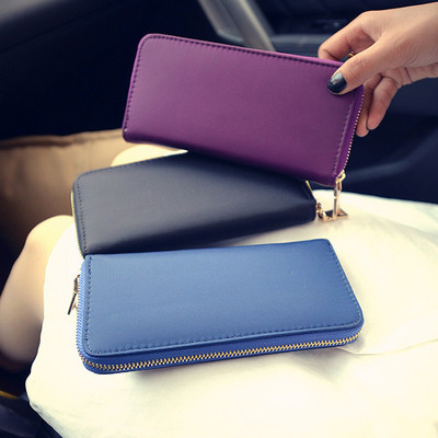 Κομψό γυναικείο πορτοφόλι σε τρία χρώματα φερμουάρ