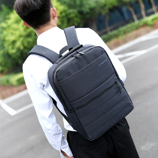 Κομψό σακίδιο των ανδρών σε τρία χρώματα με επιγραφή