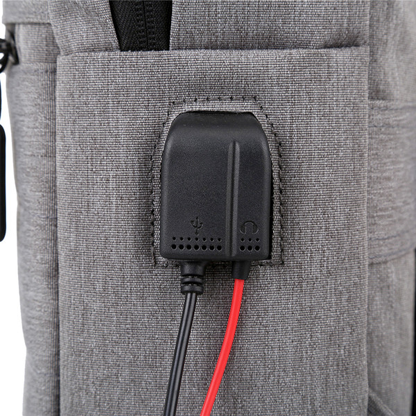 Κομψό σακίδιο των ανδρών σε τρία χρώματα με επιγραφή