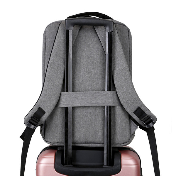 Κομψό σακίδιο των ανδρών σε τρία χρώματα με επιγραφή