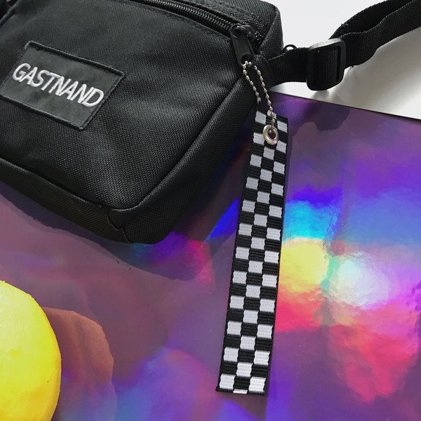 Μοντέρνα τσάντα ανδρών με επιγραφή δύο χρωμάτων