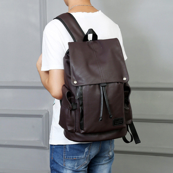 Δερμάτινο σακίδιο δερμάτινο σε δύο χρώματα