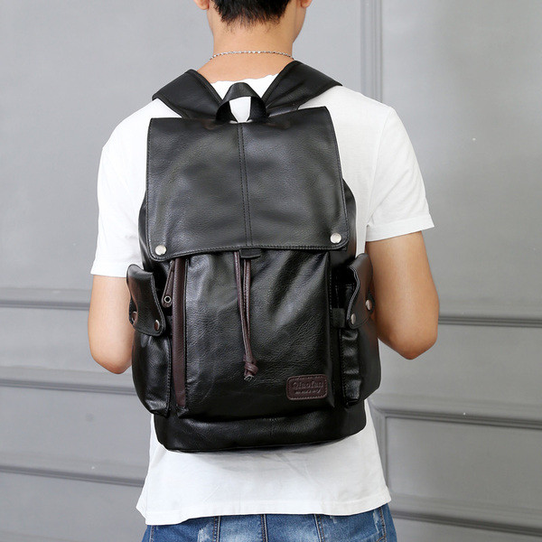 Δερμάτινο σακίδιο δερμάτινο σε δύο χρώματα