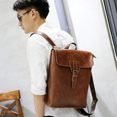 Rucsac elegant pentru barbati din piele ecologica de culoare maro