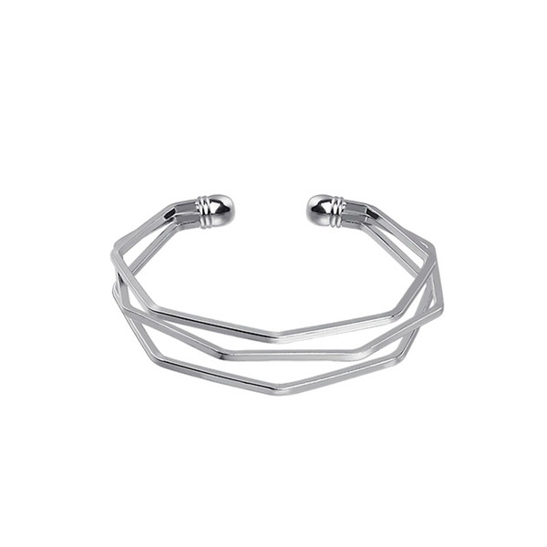 Κυρίες μοντέρνο βραχιόλι σε χρυσό και ασημί χρώμα