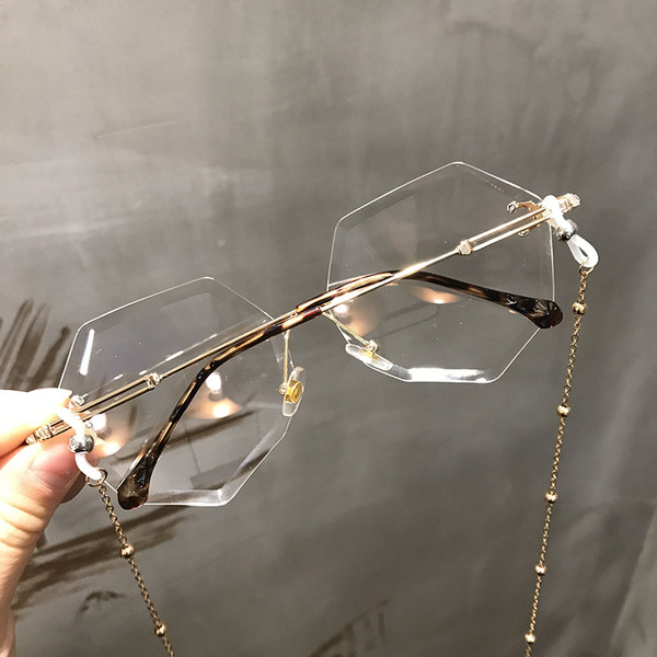 Κυρίες γυαλιά ηλίου με αλυσίδα στοιχείων σε διάφορα χρώματα