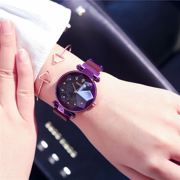 Κυρίες κομψό ρολόι με μεταλλικό ιμάντα σε διάφορα χρώματα