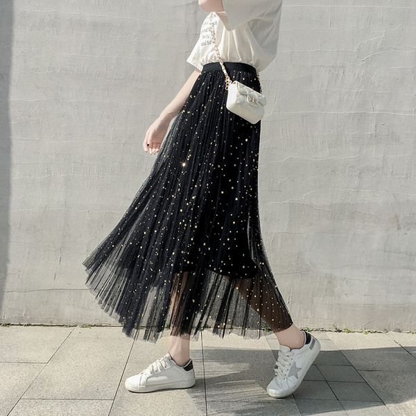 Φούστα δαχτυλιδιών νέας μακράς κυρίας με τούλι σε τέσσερα χρώματα