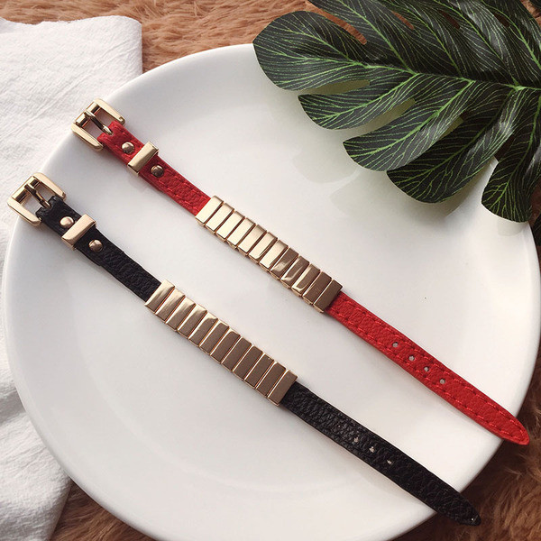 Brățară de zi cu zi pentru femei în negru și roșu