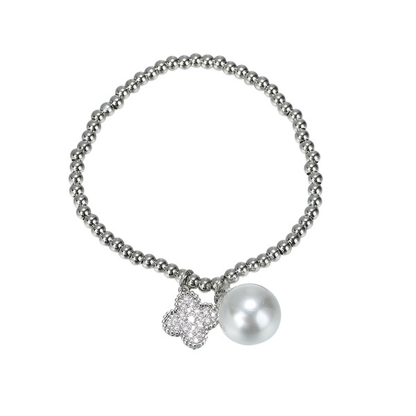 Brățară elegantă de damă cu pietre decorative și perle