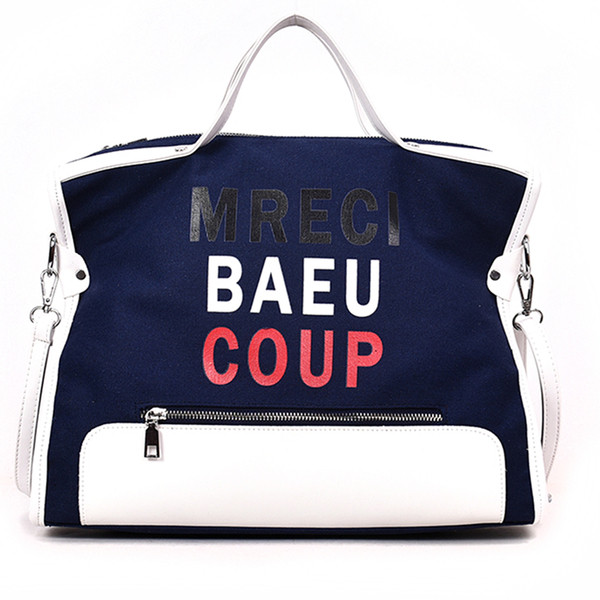 Geanta de dama de zi cu zi cu inscriptie si maner scurt si lung in doua culori