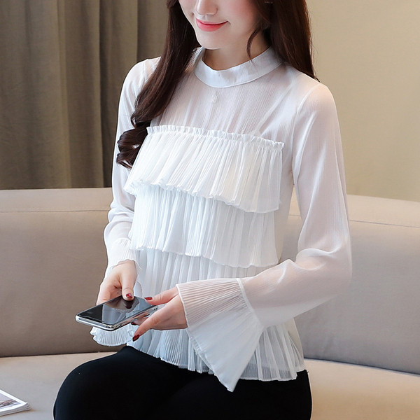 Cămașă elegantă de damă în două culori cu mâneci lotus