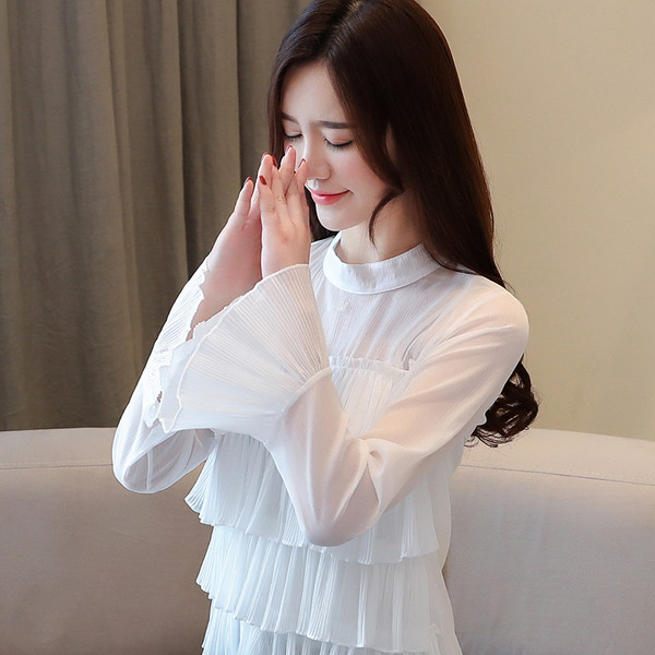 Cămașă elegantă de damă în două culori cu mâneci lotus