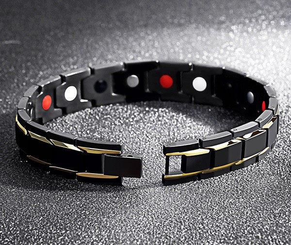 Brățară bărbătească modernă în negru două modele