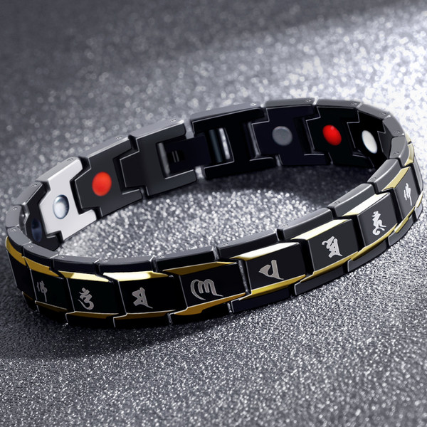 Brățară bărbătească modernă în negru două modele