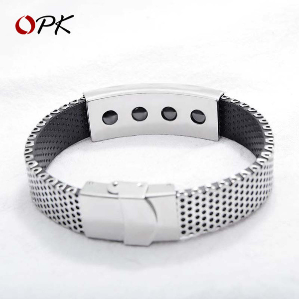 Brățară modernă pentru bărbați de culoare argintie