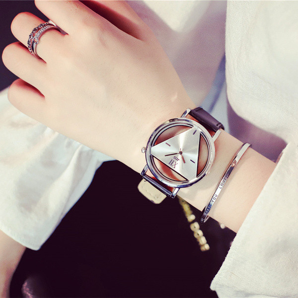 Ceas de dama cu element metalic si bratara in mai multe culori