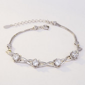 Γυναικείο βραχιόλι με δίχρωμες πέτρες