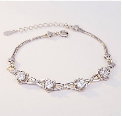 Γυναικείο βραχιόλι με δίχρωμες πέτρες