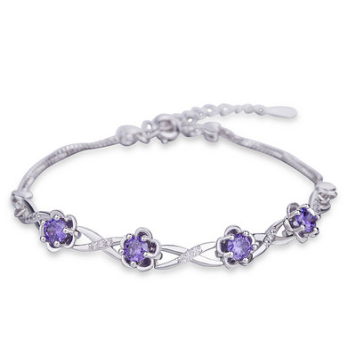 Γυναικείο βραχιόλι με δίχρωμες πέτρες