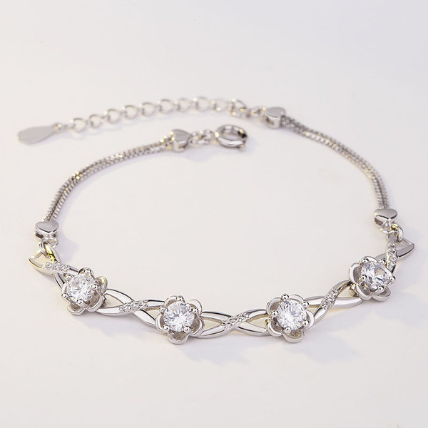 Γυναικείο βραχιόλι με δίχρωμες πέτρες