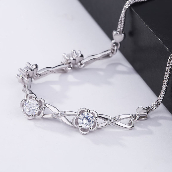 Γυναικείο βραχιόλι με δίχρωμες πέτρες