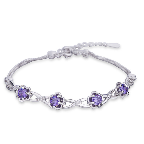 Γυναικείο βραχιόλι με δίχρωμες πέτρες