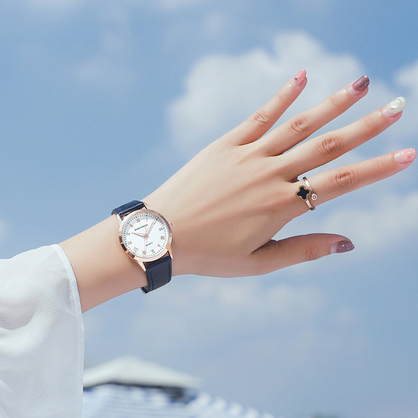 Ceas de dama cu curea din piele ecologica in diferite culori