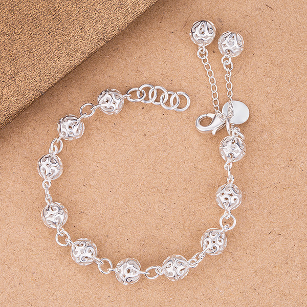 Ασημένιο βραχιόλι κυρίας με μενταγιόν