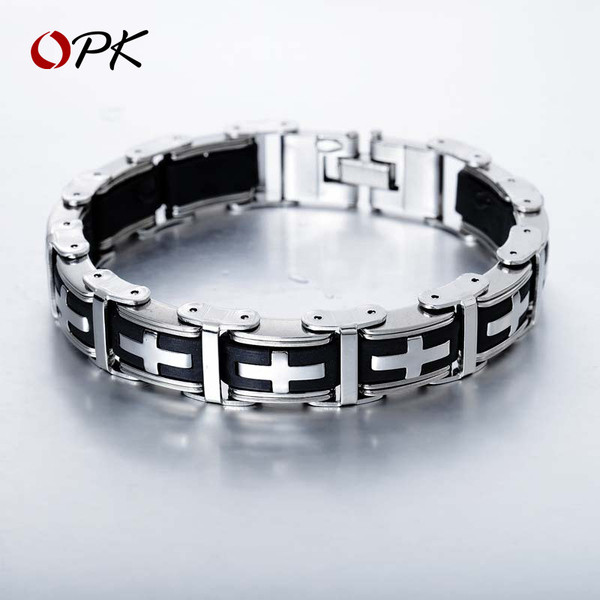 Brățară metalică de zi cu zi pentru bărbați de culoare argintie