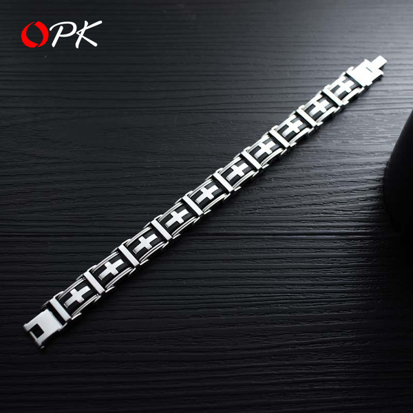 Brățară metalică de zi cu zi pentru bărbați de culoare argintie